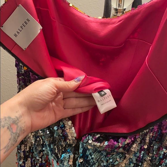 Halpern Mini “ tank “ Sequence Dress - Picture 8 of 8